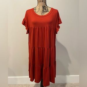 Tied Style Dress with ruffle sleeves by Entro (Boutique) style
